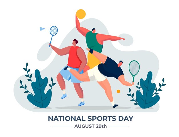 Ilustración del día nacional del deporte