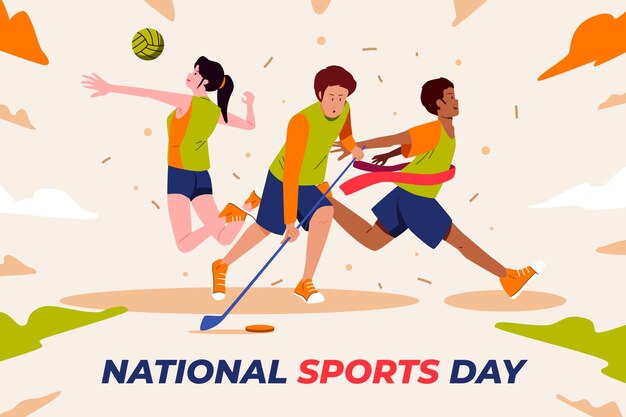Ilustración del día nacional del deporte