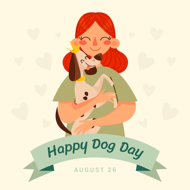 Vector gratuito ilustración del día nacional del perro