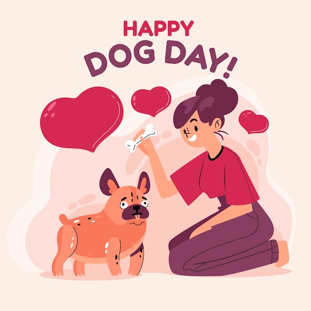 Ilustración del día nacional del perro