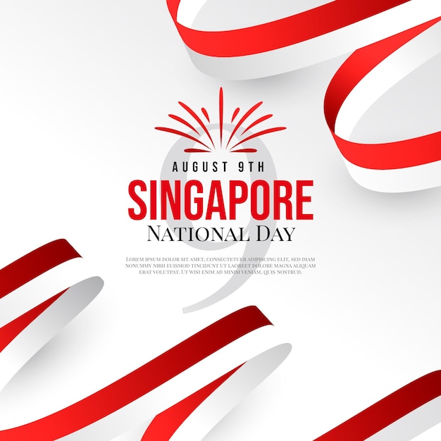 Vector gratuito ilustración del día nacional de singapur degradado