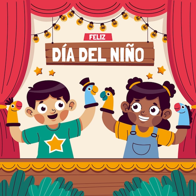 Ilustración para el día del niño en español