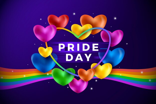 Ilustración del día del orgullo degradado