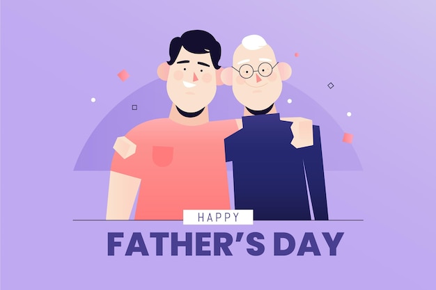 Vector gratuito ilustración del día del padre degradado