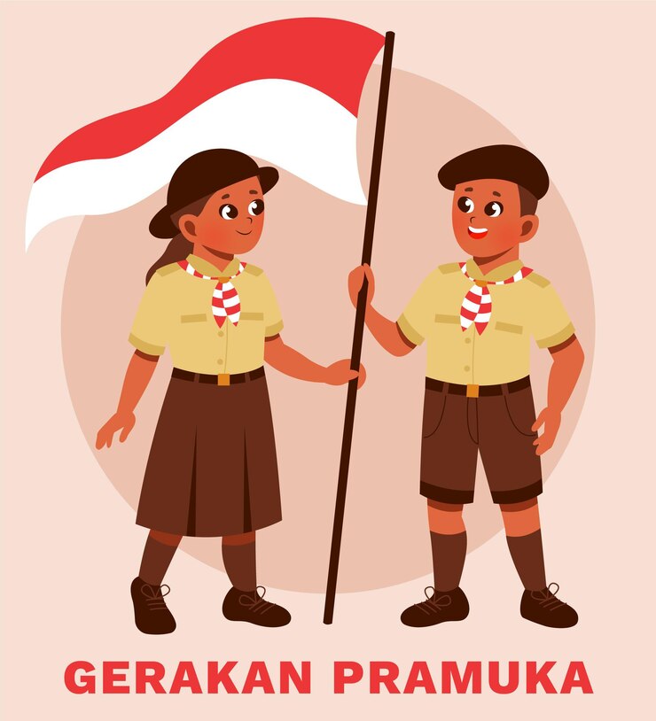 Vector gratuito ilustración del día de pramuka