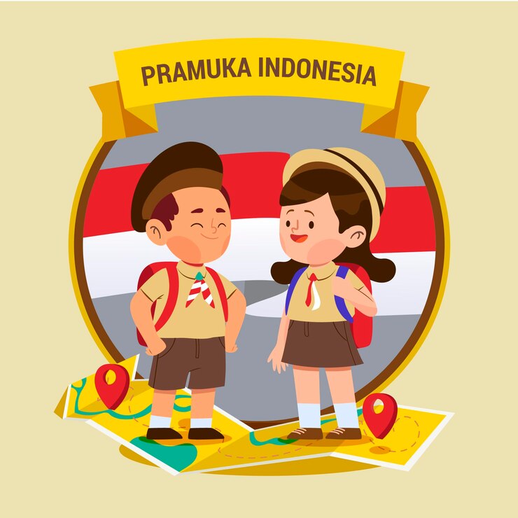Vector gratuito ilustración del día de pramuka