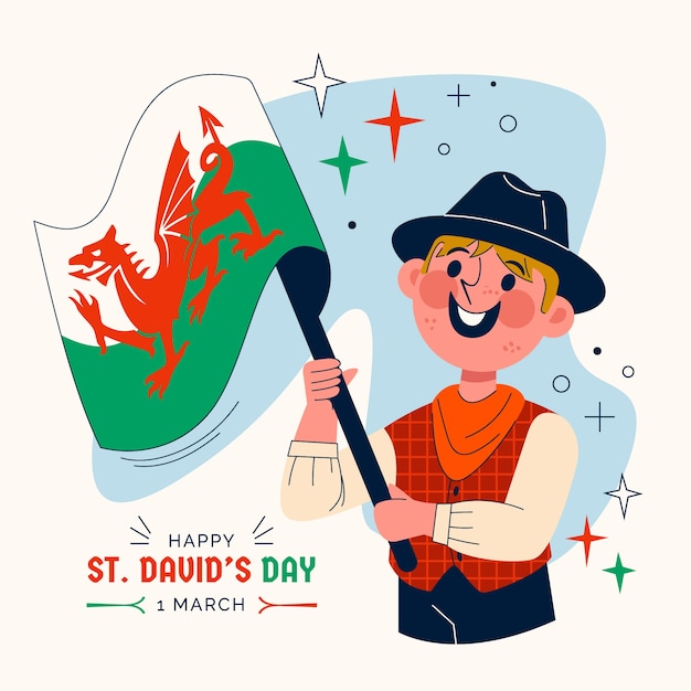 Vector gratuito la ilustración del día de san david.