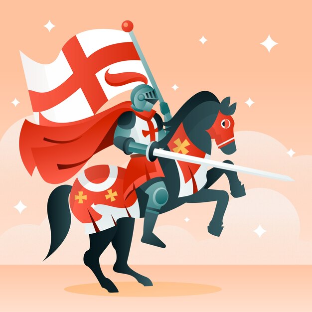 Ilustración del día de San Jorge en gradiente
