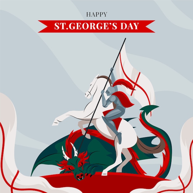 Vector gratuito ilustración del día de san jorge