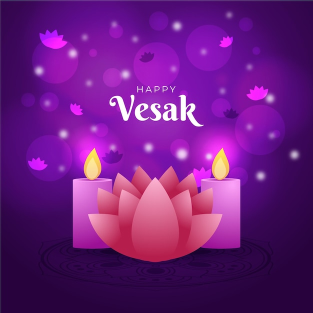 Ilustración del día de vesak borrosa