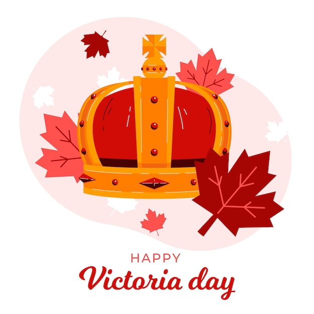 Ilustración del día de la victoria canadiense plano orgánico