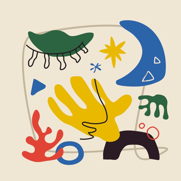 Ilustración dibujada a mano al estilo matisse