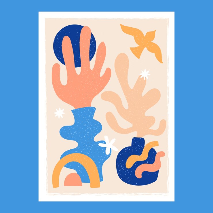 Ilustración dibujada a mano al estilo matisse