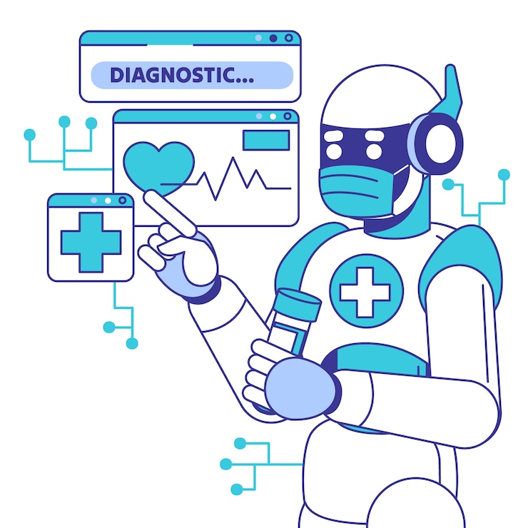 Vector gratuito ilustración dibujada a mano de la asistencia sanitaria