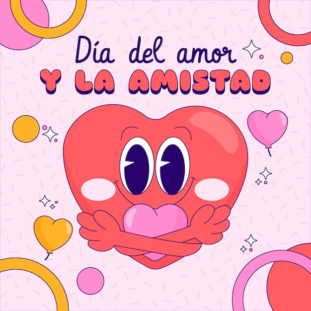 Vector gratuito ilustración dibujada a mano para la celebración del dia del amor y la amistad