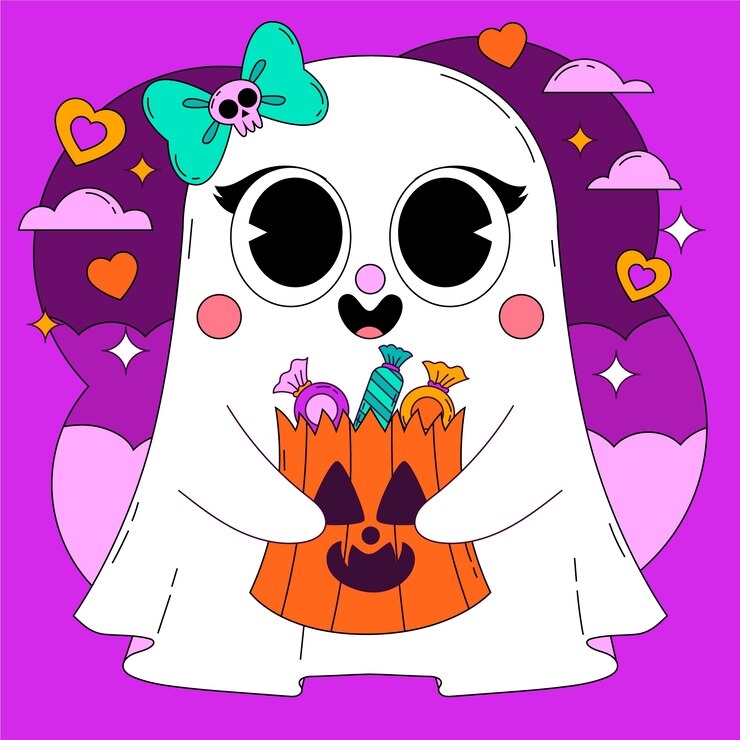Ilustración dibujada a mano para la celebración de Halloween
