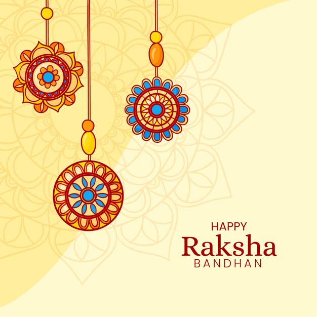 Ilustración dibujada a mano para la celebración de raksha bandhan