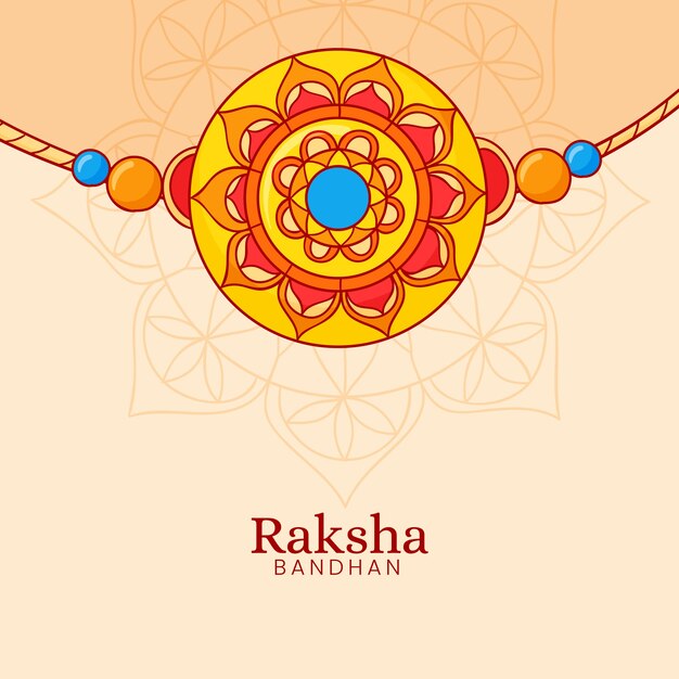 Ilustración dibujada a mano para la celebración de raksha bandhan