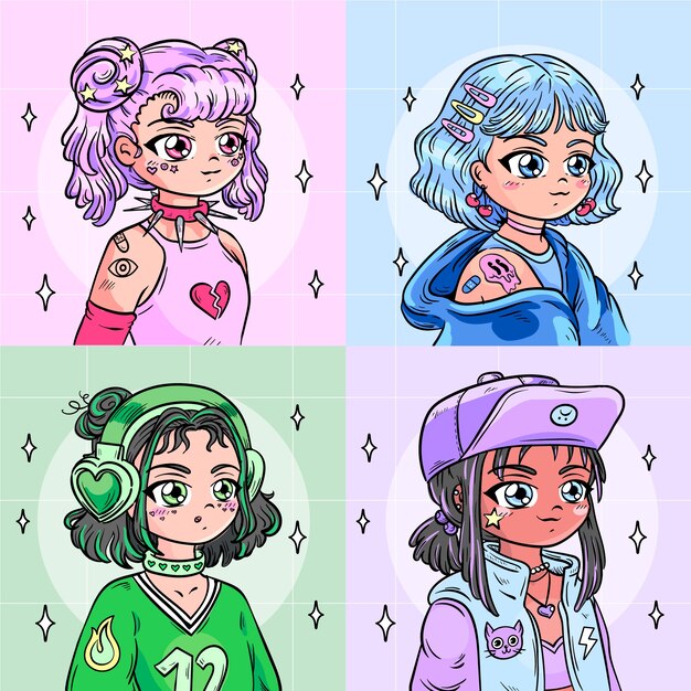 Ilustración dibujada a mano por las chicas de Y2K