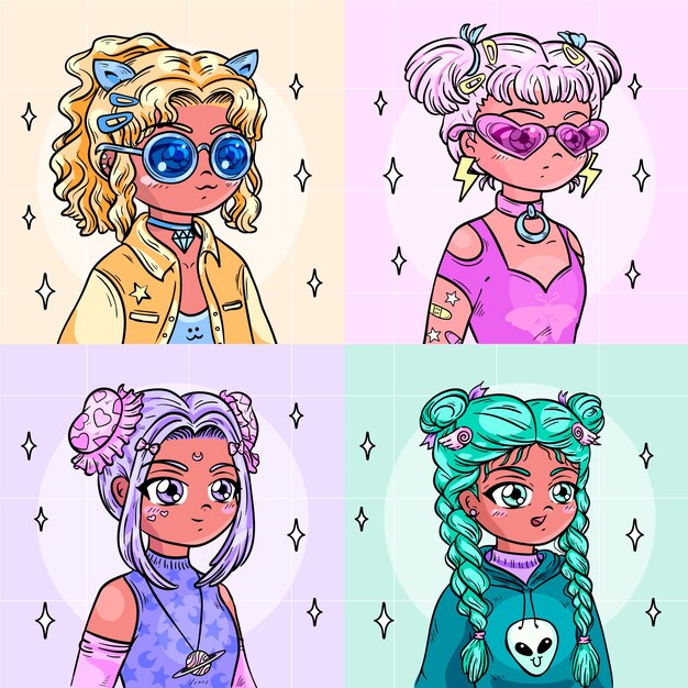 Ilustración dibujada a mano por las chicas de Y2K