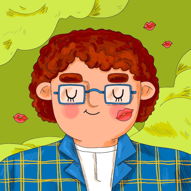 Vector gratuito ilustración dibujada a mano del día internacional del beso