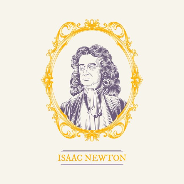 Ilustración dibujada a mano por Isaac Newton