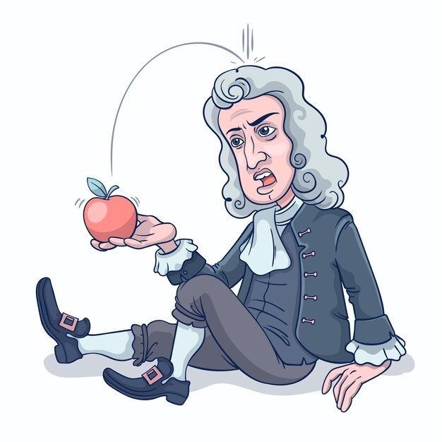 Ilustración dibujada a mano por Isaac Newton