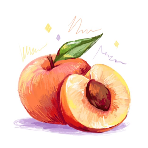 Ilustración dibujada a mano con lápiz de colores