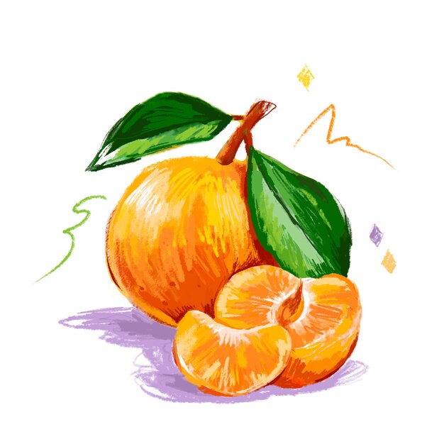 Ilustración dibujada a mano con lápiz de colores