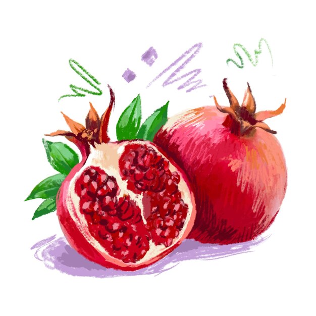 Ilustración dibujada a mano con lápiz de colores