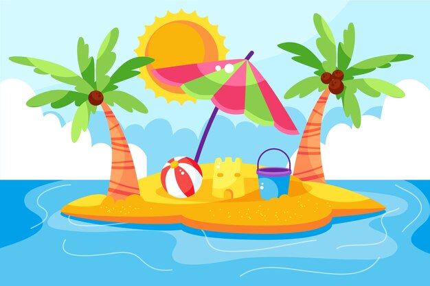 ilustración de dibujado a mano de verano