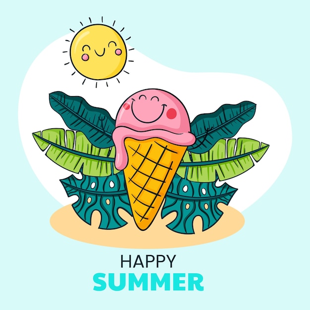 ilustración de dibujado a mano de verano