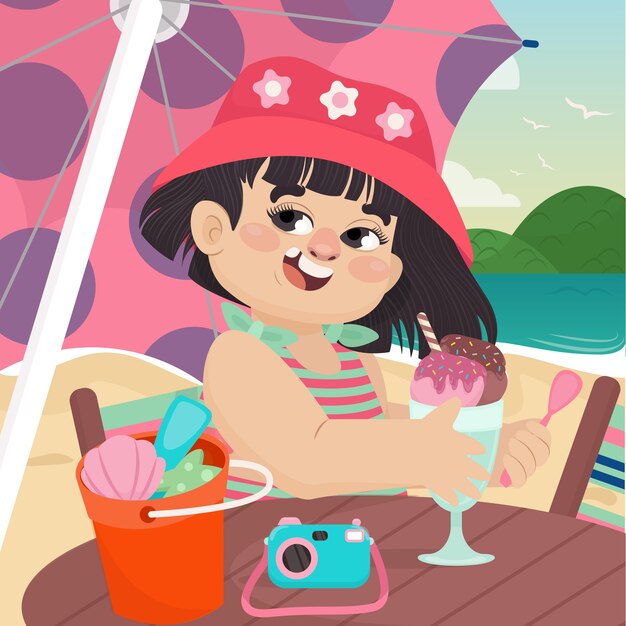 ilustración de dibujado a mano de verano