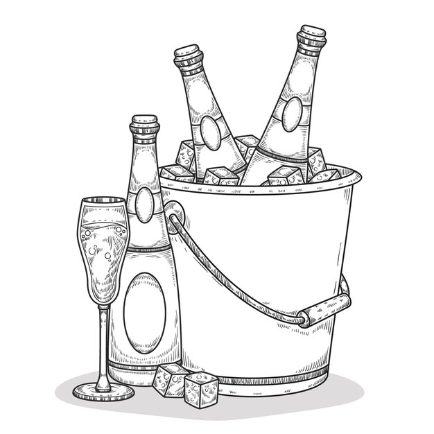 Ilustración de dibujo de alimentos dibujada a mano