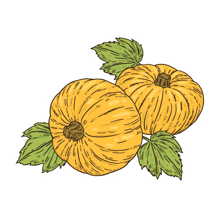 Vector gratuito ilustración de dibujo de calabaza dibujada a mano