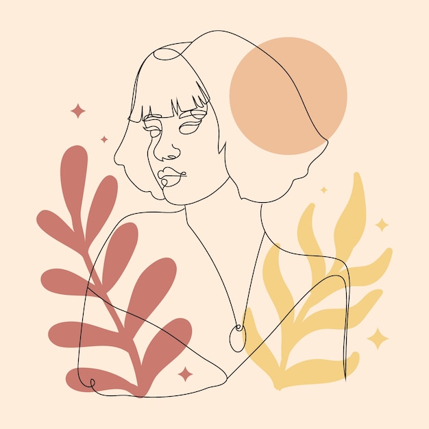 Ilustración de dibujo de cara dibujada a mano