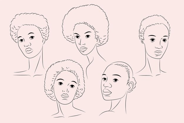 Ilustración de dibujo de cara dibujada a mano