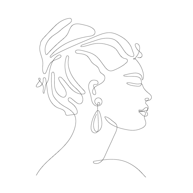 Ilustración de dibujo de cara dibujada a mano
