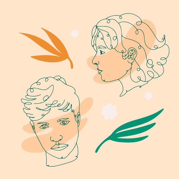 Ilustración de dibujo de cara dibujada a mano