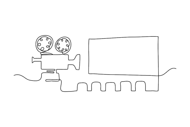 Vector gratuito ilustración de dibujo de cine dibujada a mano