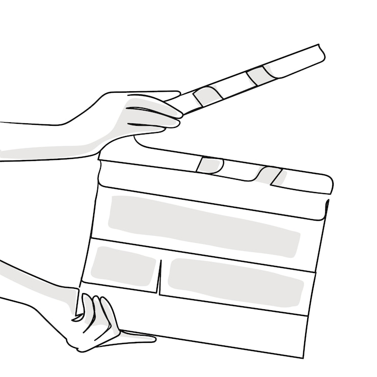 Vector gratuito ilustración de dibujo de cine dibujada a mano