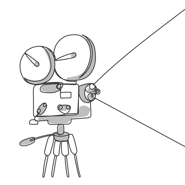 Ilustración de dibujo de cine dibujada a mano