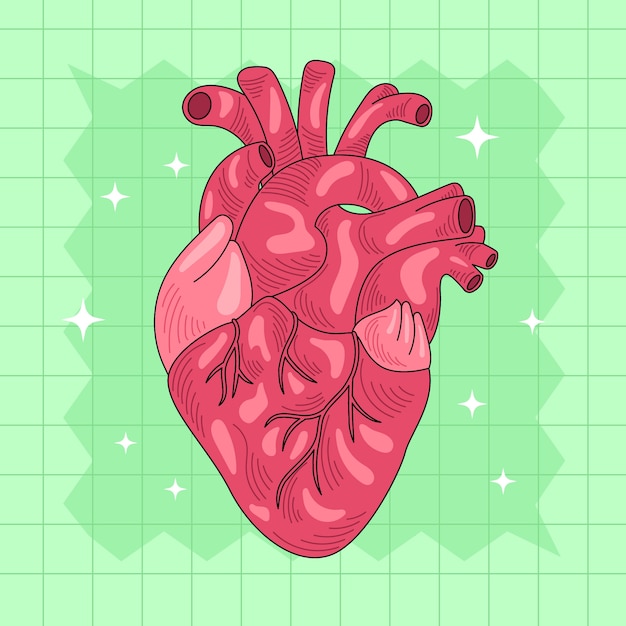 Ilustración de dibujo de corazón dibujado a mano