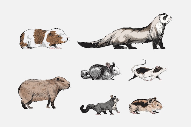 Vector gratuito ilustración de dibujo estilo de colección animal.