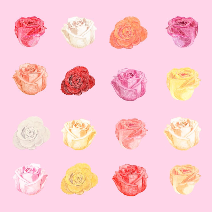 Vector gratuito ilustración de dibujo flor rosa blanca