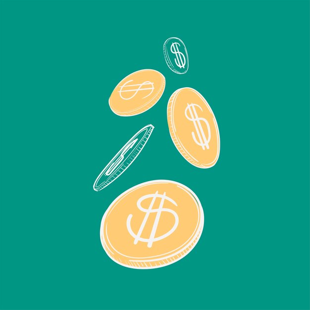 Ilustración de dibujo de mano de las finanzas en
