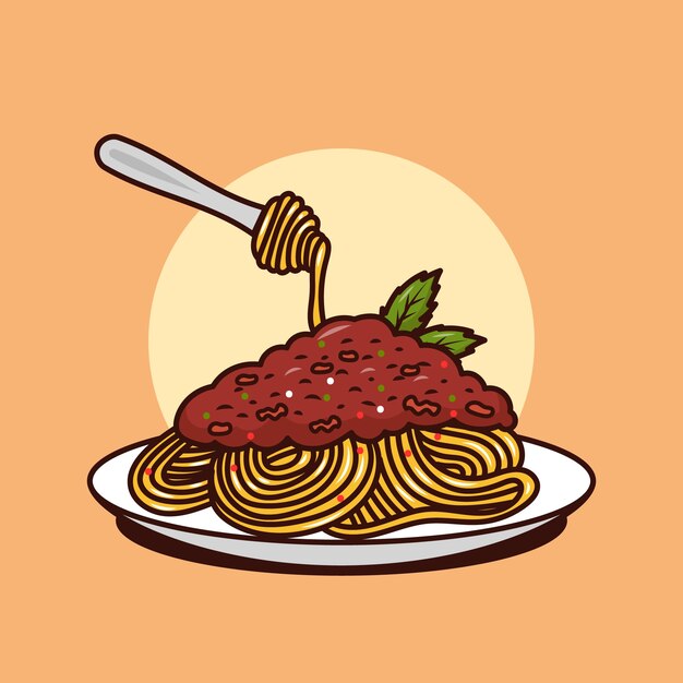 Ilustración de dibujos animados de alimentos dibujados a mano