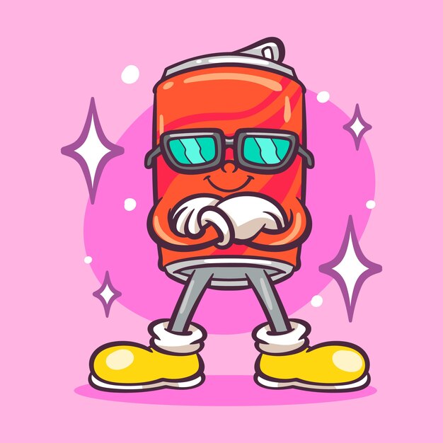 Ilustración de dibujos animados de bebidas dibujados a mano