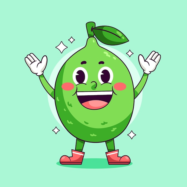 Ilustración de dibujos animados de cal dibujado a mano