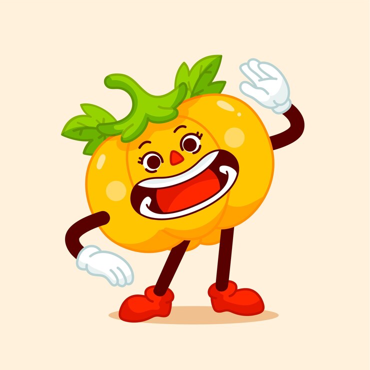 Vector gratuito ilustración de dibujos animados de calabaza dibujada a mano